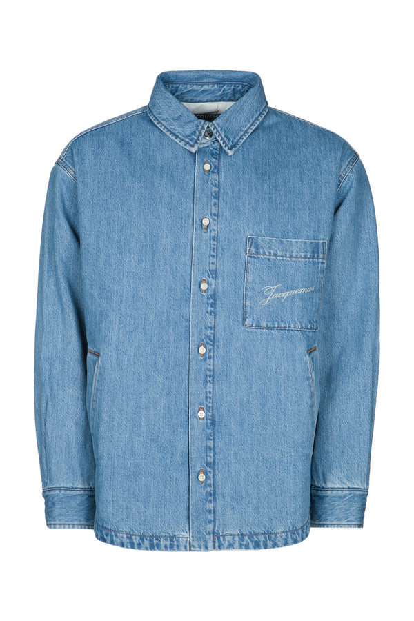 Jacquemus Chemise 100% cotton (principal); 65% polyester shirt in blue
