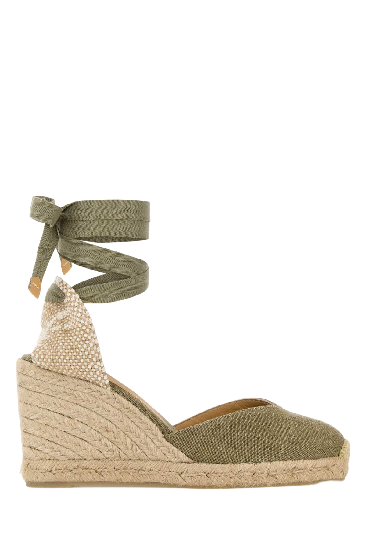 Sage Green Canvas Chiara Wedges Laurel Espadrillas