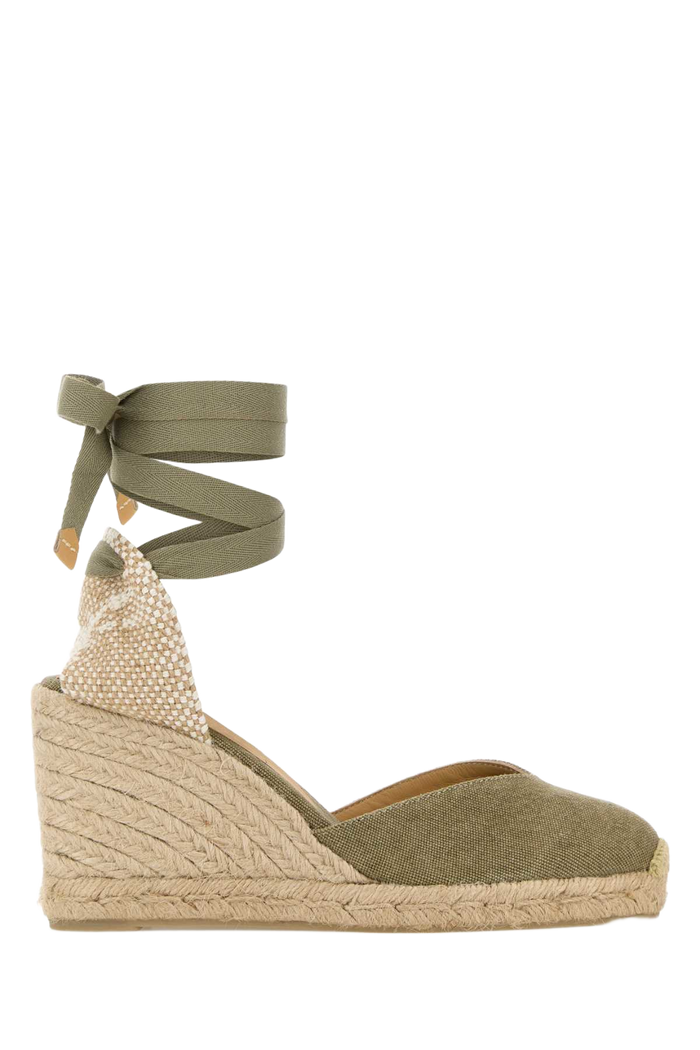 Sage Green Canvas Chiara Wedges Laurel Espadrillas