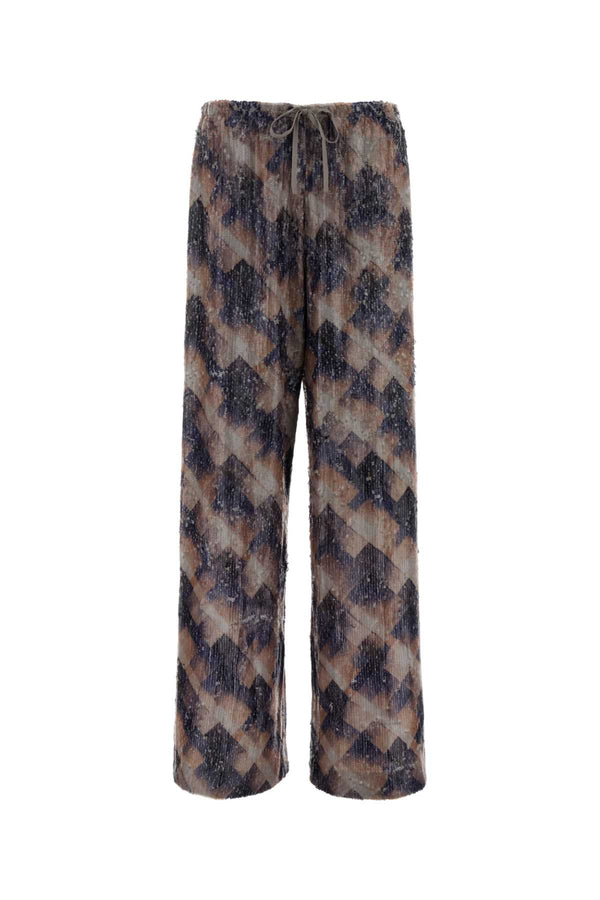 Dries Van Noten 100% Viscose trousers in purple