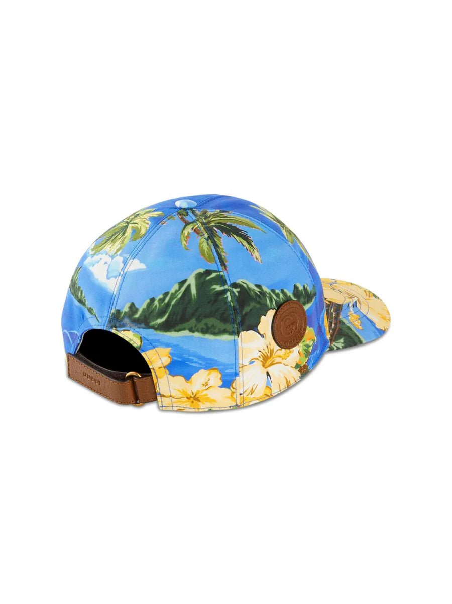 Hawaiian Print Logo Patch Baseball Cap Multiple Colors Accessories > Beanies & Hats