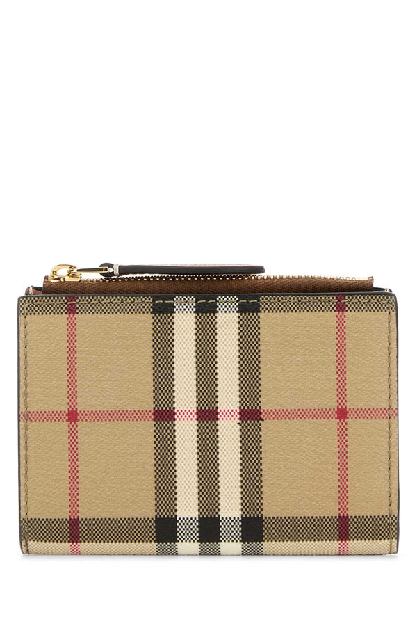 Burberry Bifold 55% Polyurethane wallet in beige