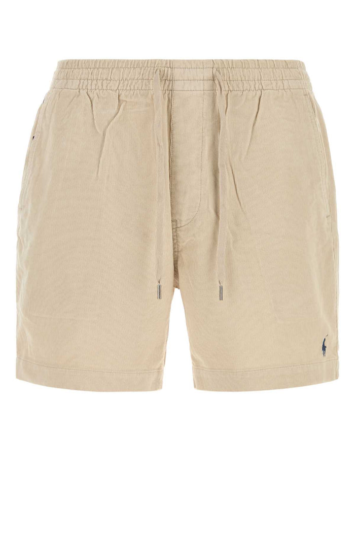 Sand Corduroy Bermuda Shorts Khakistone Exterior: Cotton