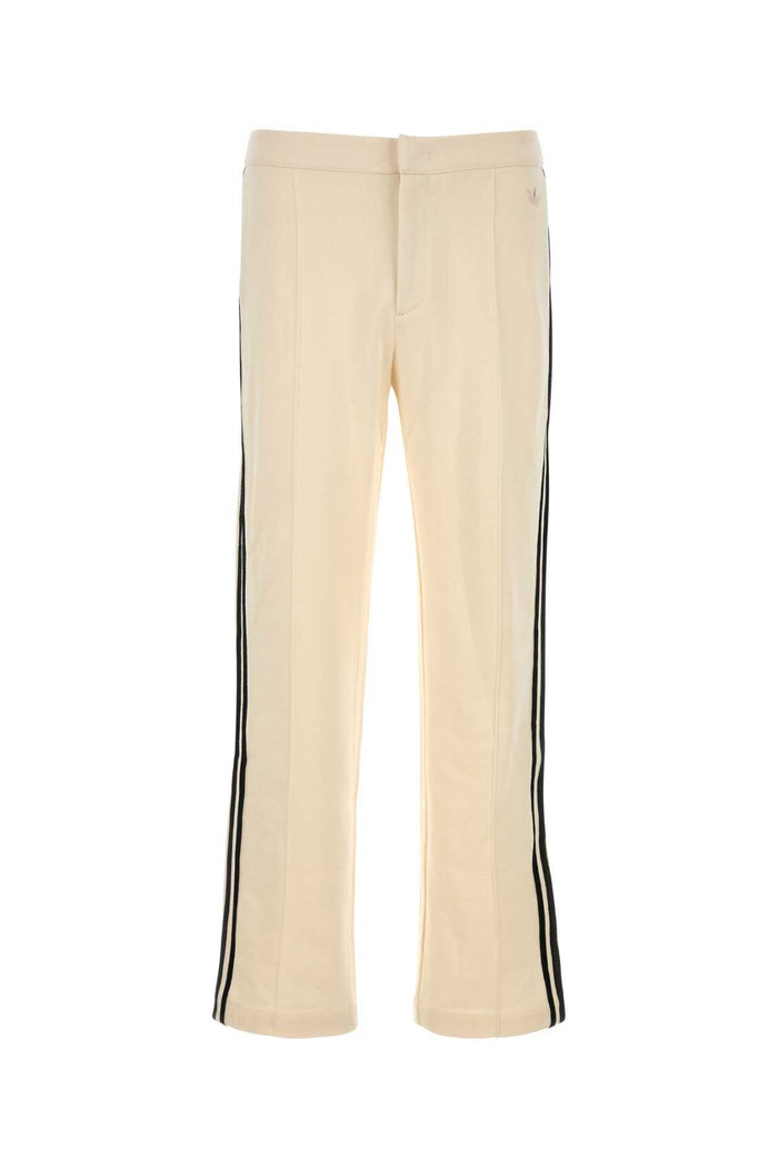 Cream Cotton Blend Adidas X Wales Bonner Joggers Wonderwhite Exterior: Rayon Pantaloni