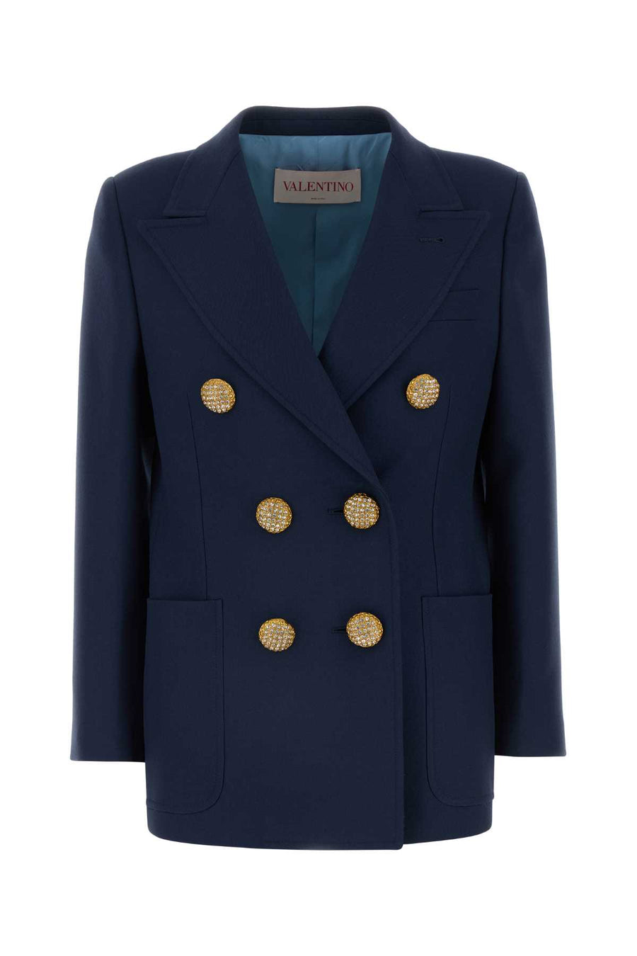 Valentino Garavani Doppiopetto Exterior: 100% Virgin wool; Lining: 100% Viscose blazer in navy