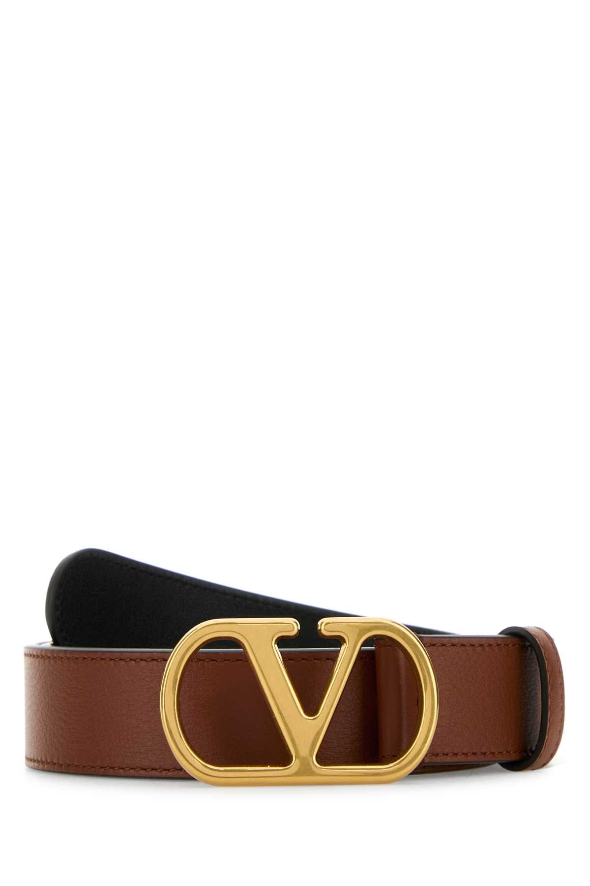 Caramel Leather Belt Deepcaramel Calf - Bos Taurus Cinture