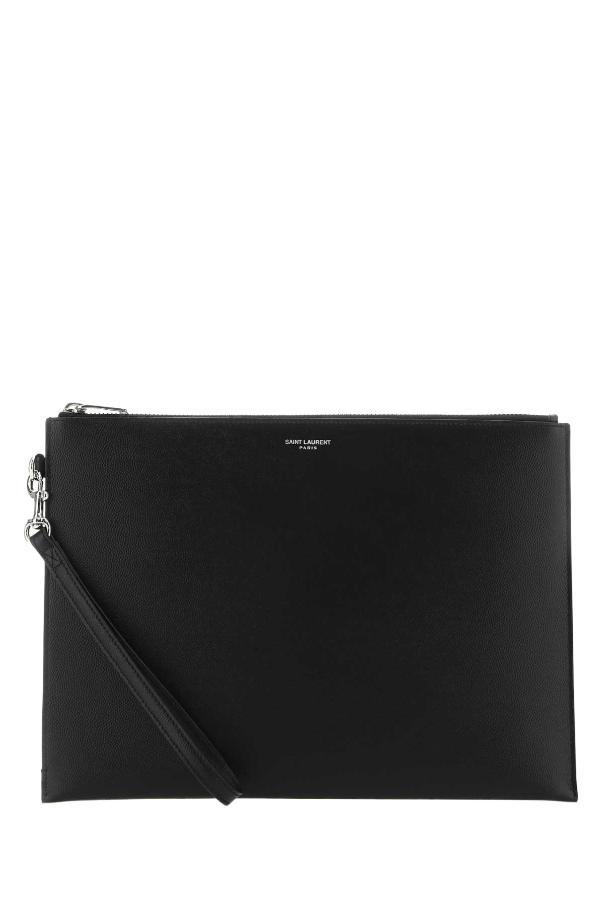 Black Leather Pouch 1000 Calf Skin Beauty Case