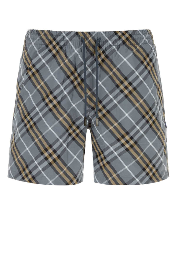 Burberry Exterior: 100% Nylon; Lining: 100% Polyester swimming shorts in gray