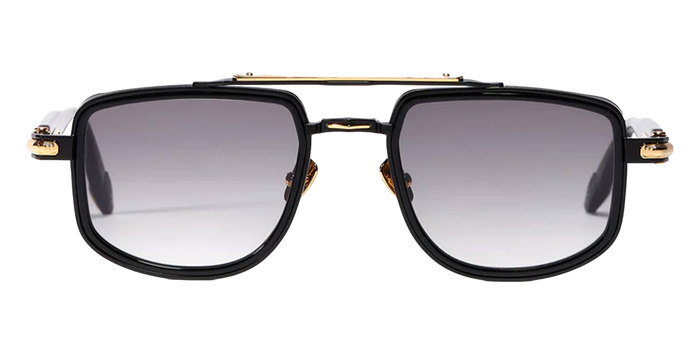 Kaï - C302 Shiny Black Carbon Yellow Gold Nd Metal Sunglasses