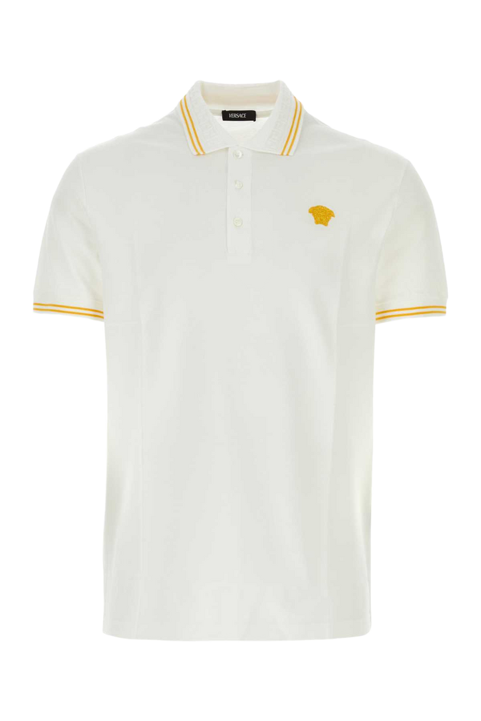 White Piquet Polo Shirt Opticalwhite