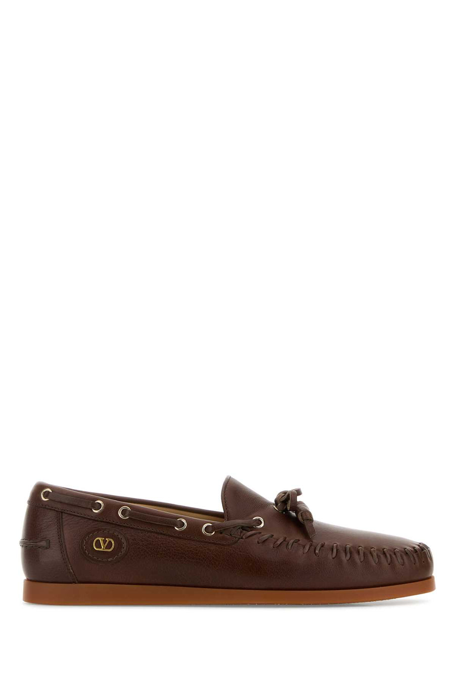 Valentino Garavani Shoe Exterior: 100% Leather loafer in brown