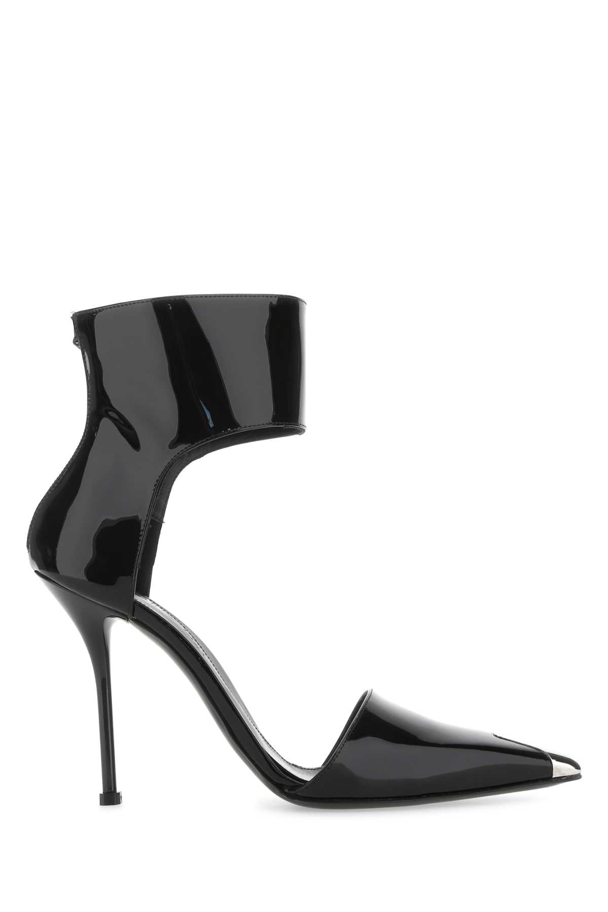 Black Leather Pumps 1081 Scarpe Con Tacco