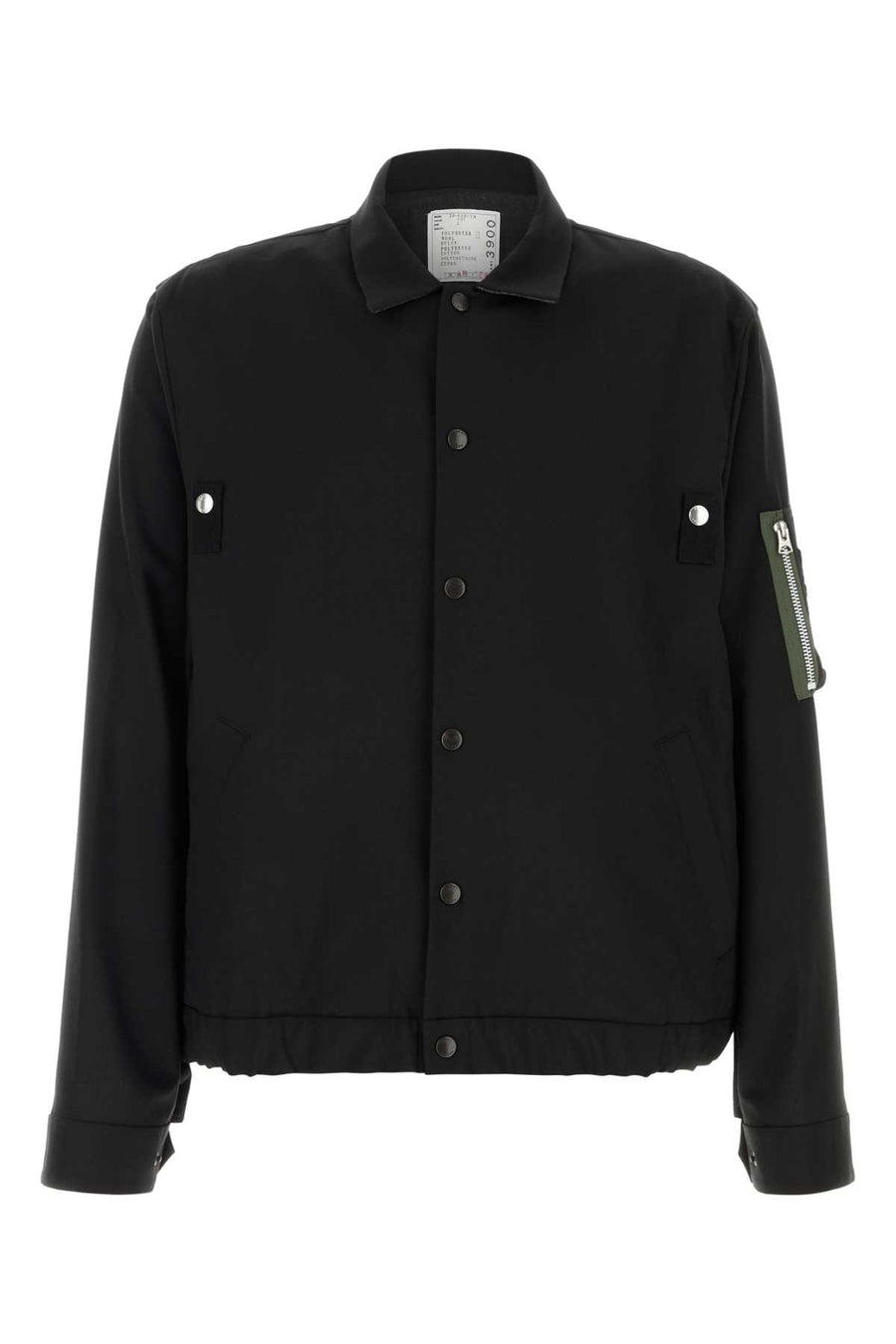 Sacai Nylon Polyester 70% jacket in black