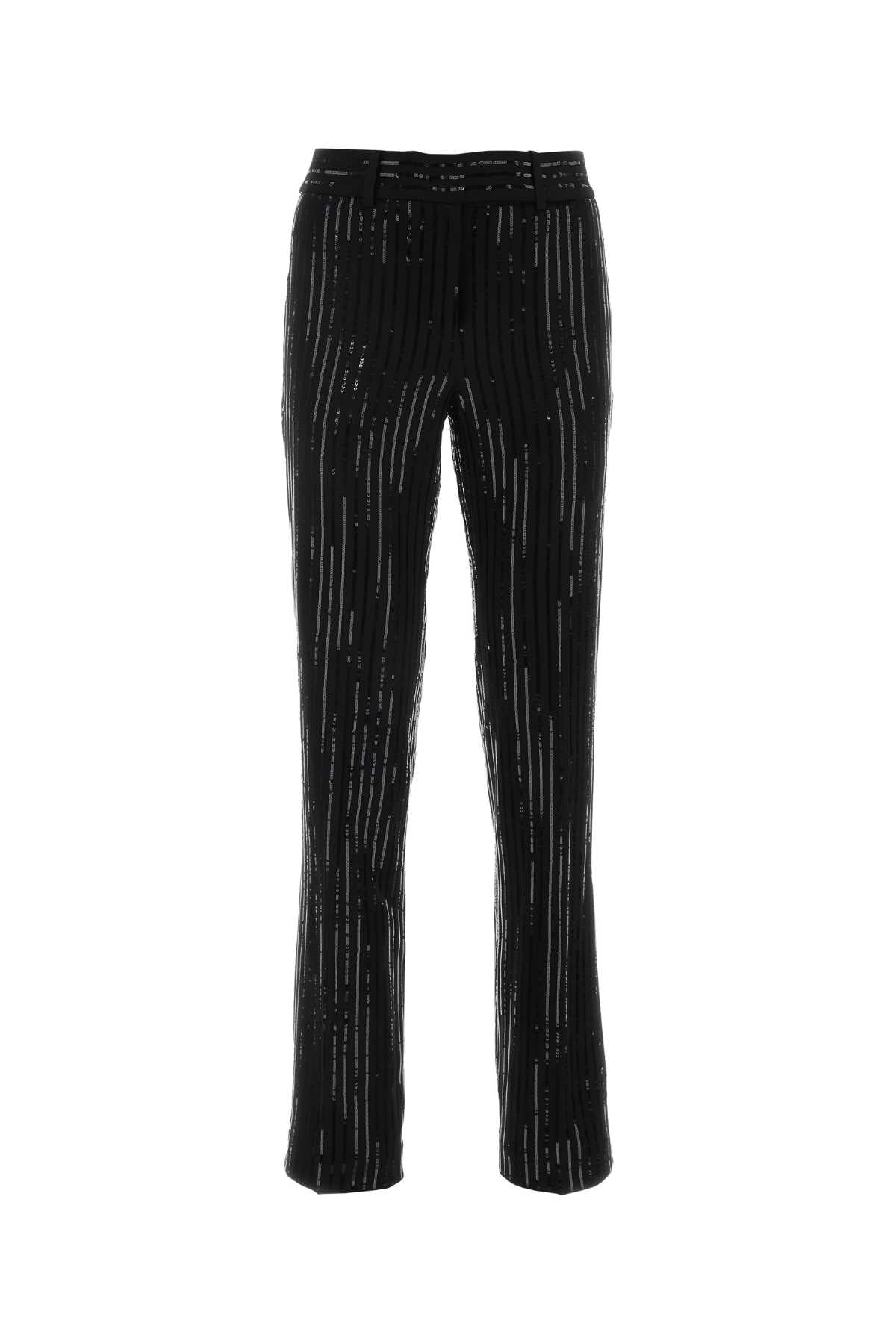 Black Triacetate Blend Pant Pantaloni