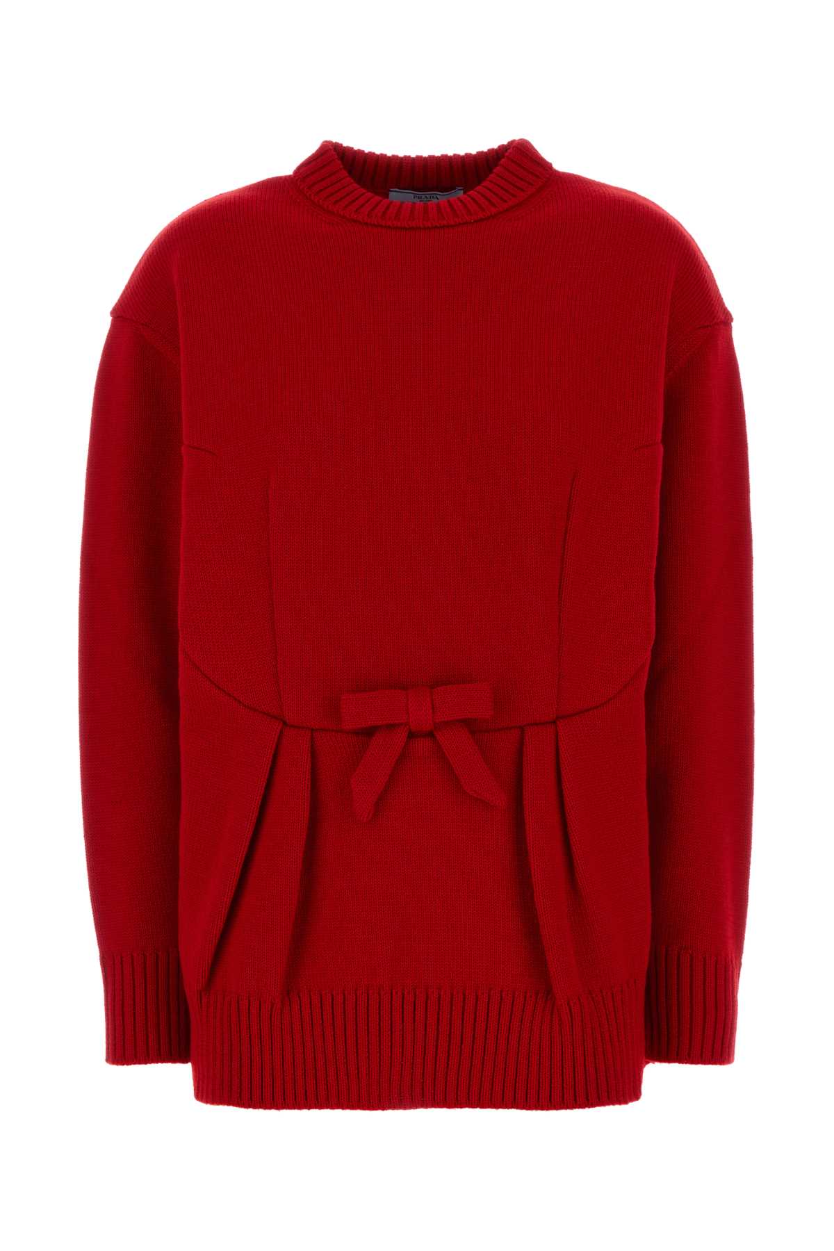 Red Wool Oversize Sweater Rosso Maglieria
