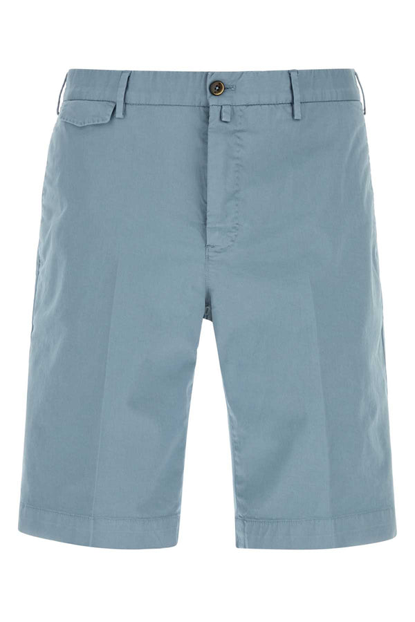 Pt Torino 98% Cotton bermuda shorts in blue