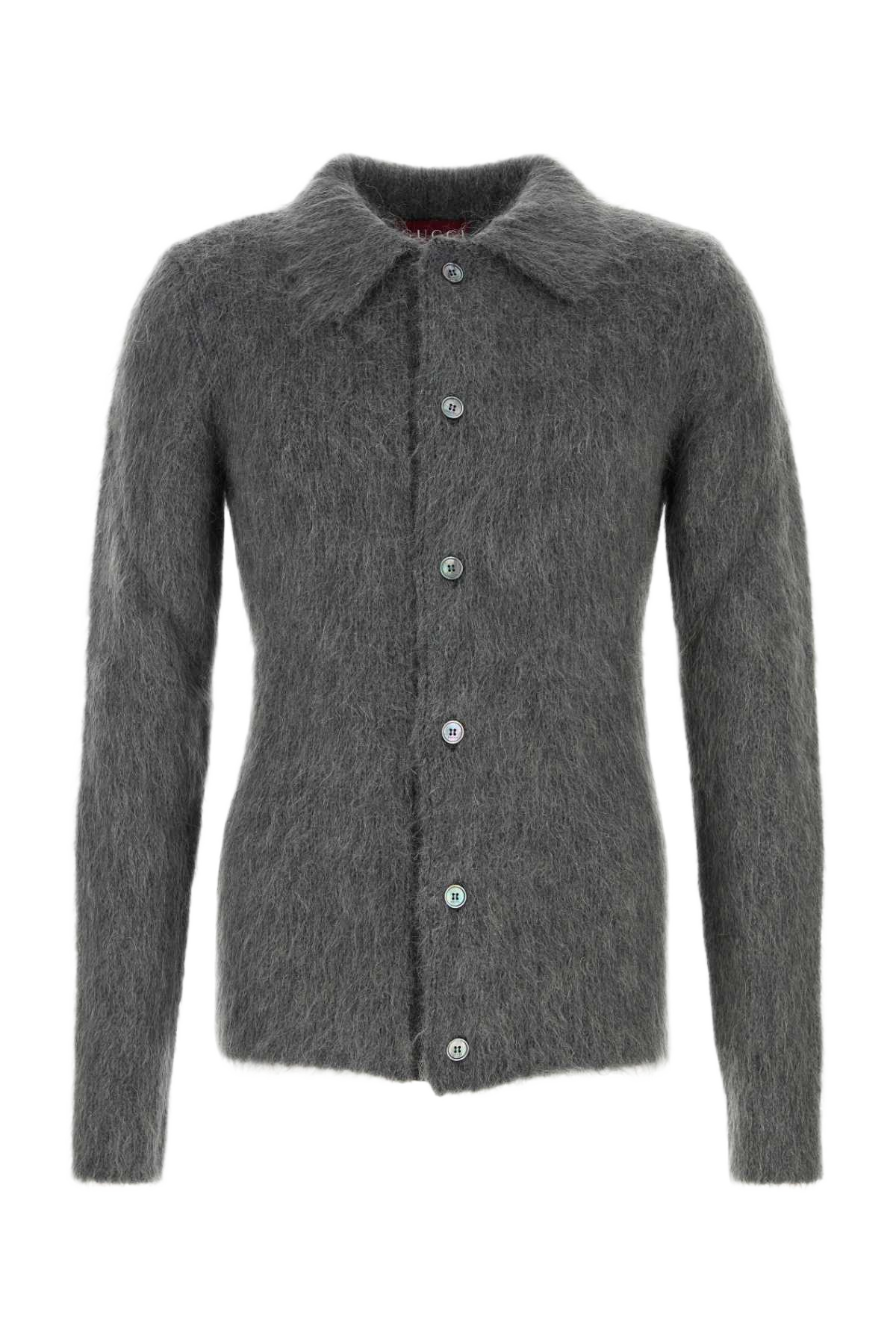 Grey Mohair Blend Cardigan Lillac Exterior: Nylonwool Polo