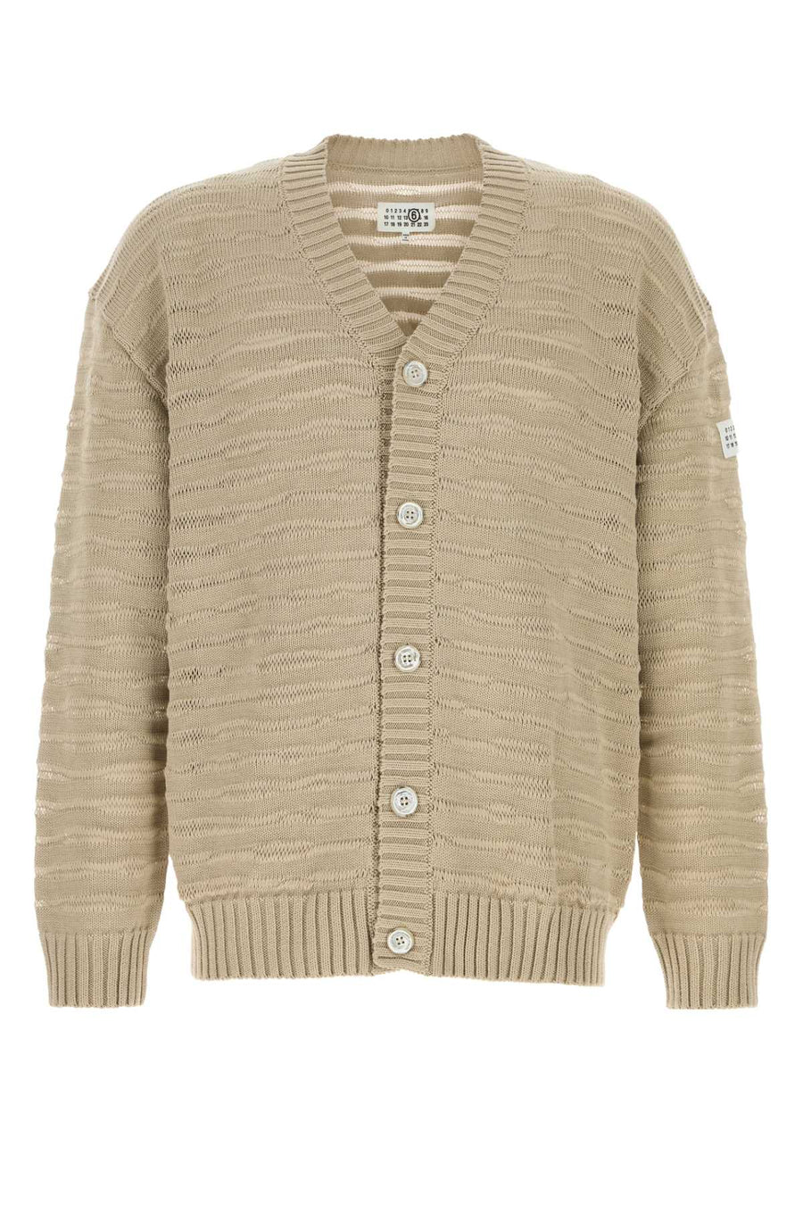MM6 Maison Margiela 100% Cotton cardigan in beige