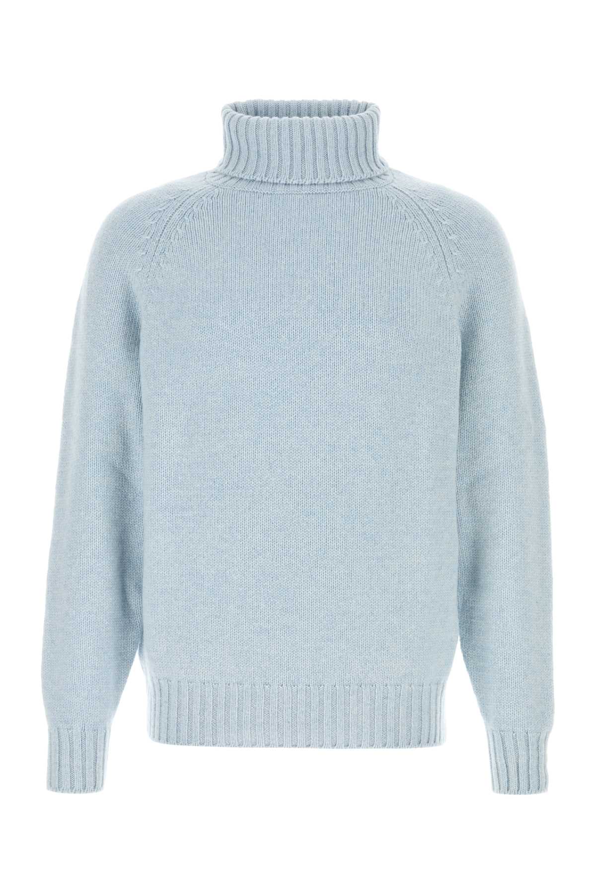 Light-Blue Cashmere Sweater Lightblue Exterior: Maglie