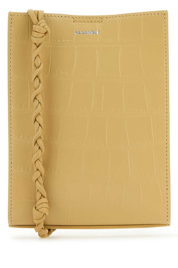 Jil Sander Exterior: 100% Calf shoulder bag in beige