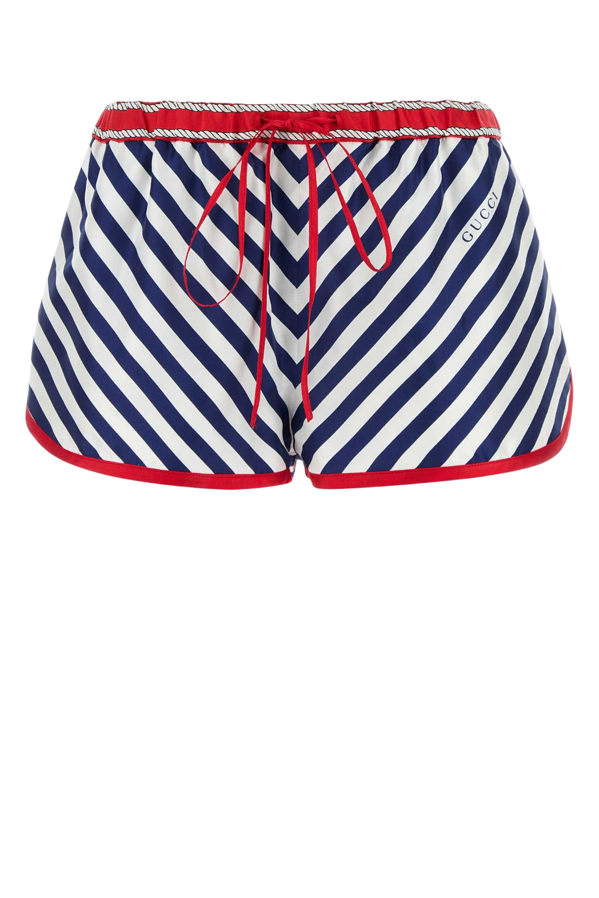 Printed Silk Shorts Blue/red/mc Exterior