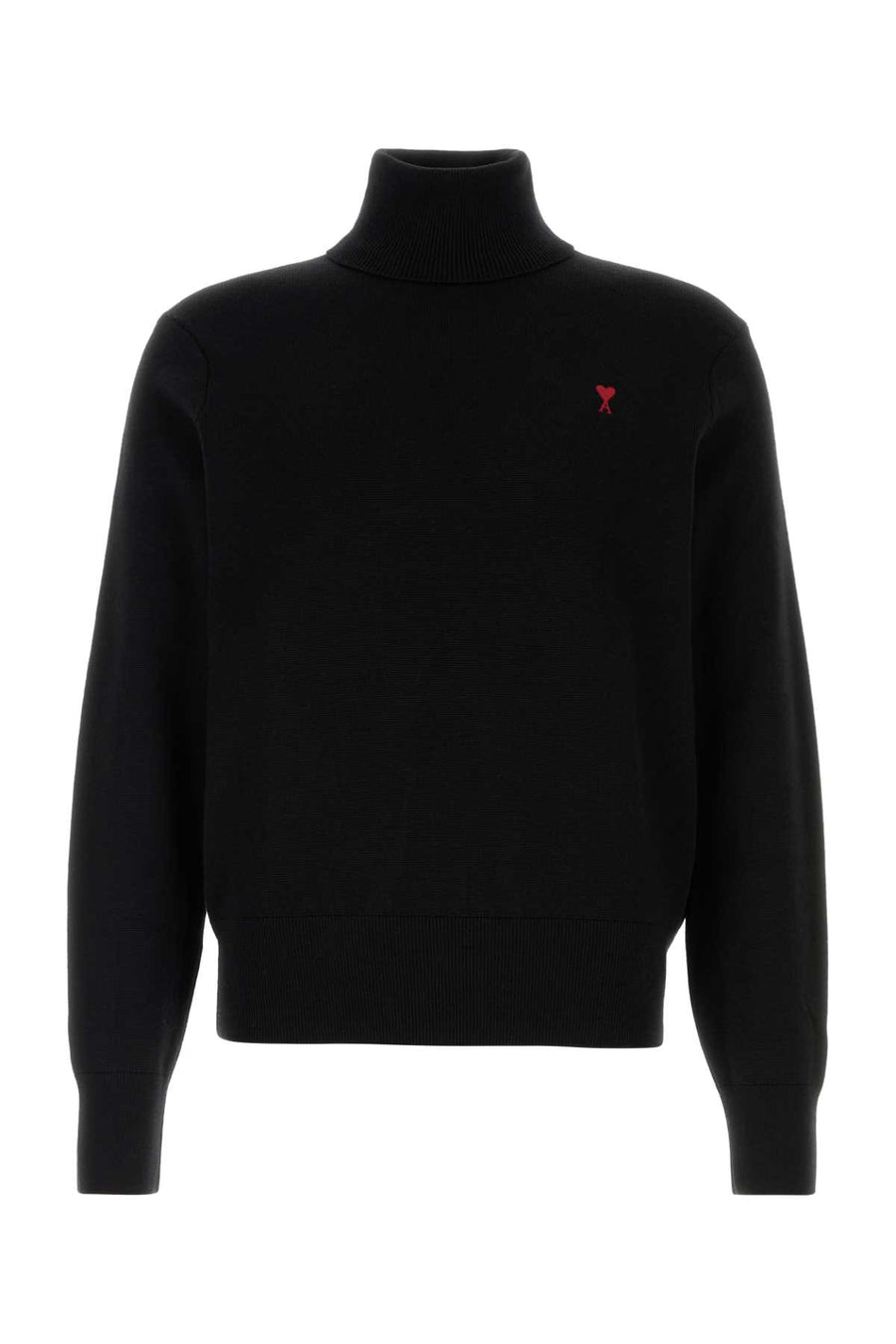 AMI Paris 100% Merino wool sweater in black