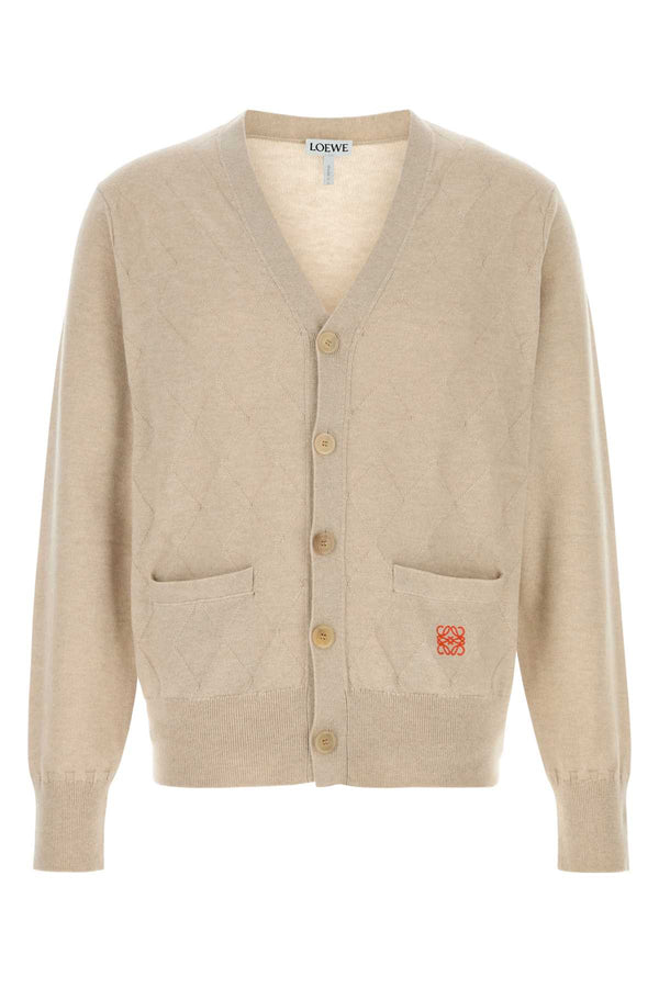Loewe 80% Wool cardigan in beige