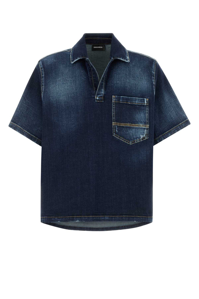 S74dm1027s30664 470 Navyblue Exterior: Cotton Elastane Camicie