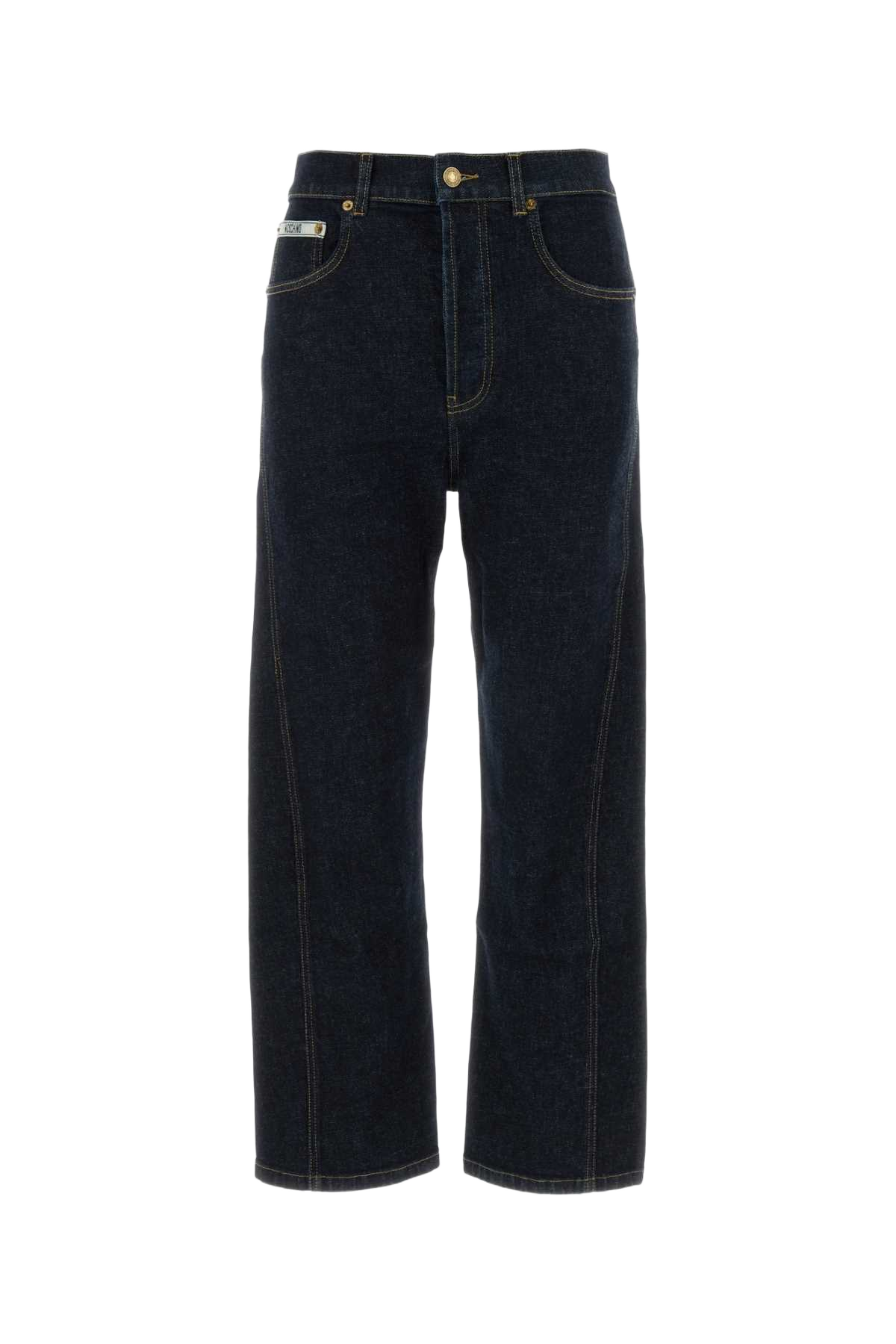 Blue Stretch Denim Jeans Blu Exterior: Cotton Elastane