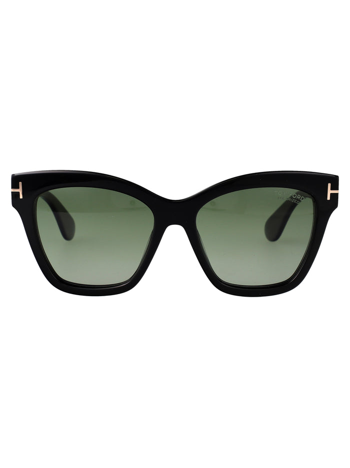 Elvira Nero Lucido / Verde Polar Acetate Sunglasses