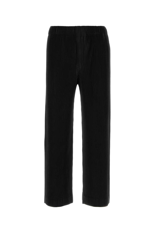 Homme Plisse' Issey Miyake 100% Polyester trousers in black