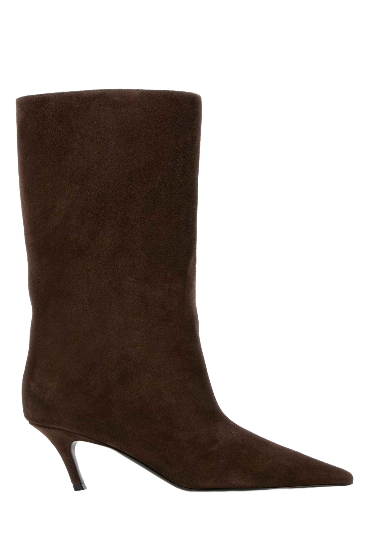 Brown Suede Fiona Boots Coffee60mmslantedheel Stivali