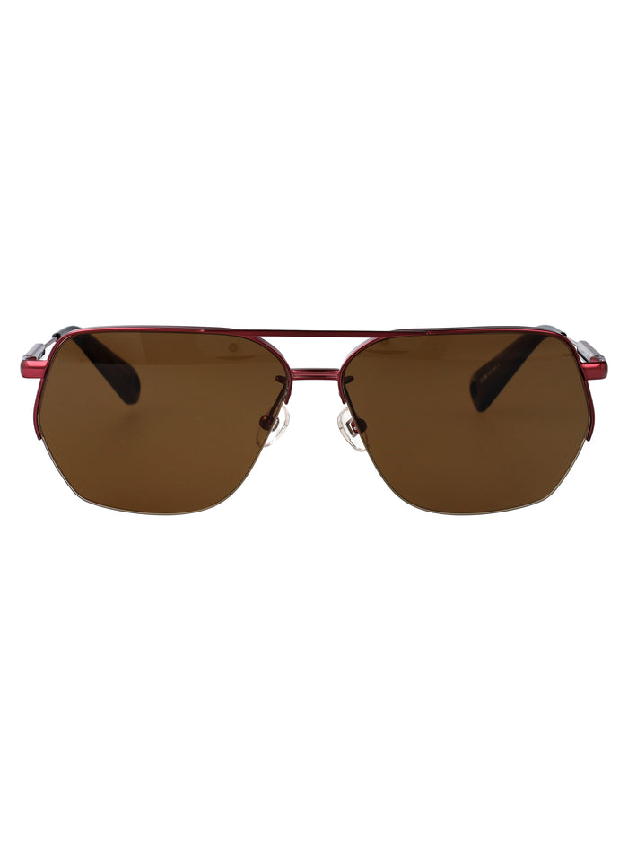 Aviador Bordeaux/ Black/ Brown Stainless Steel Sunglasses