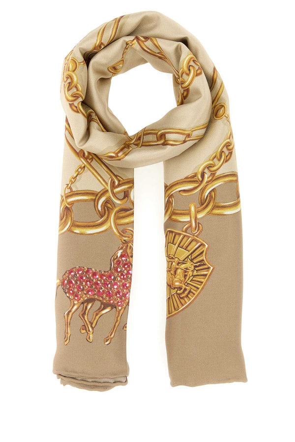 Burberry Check 100% Silk scarf in beige