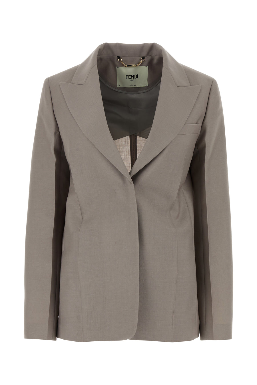 Fendi 60% wool blazer in gray
