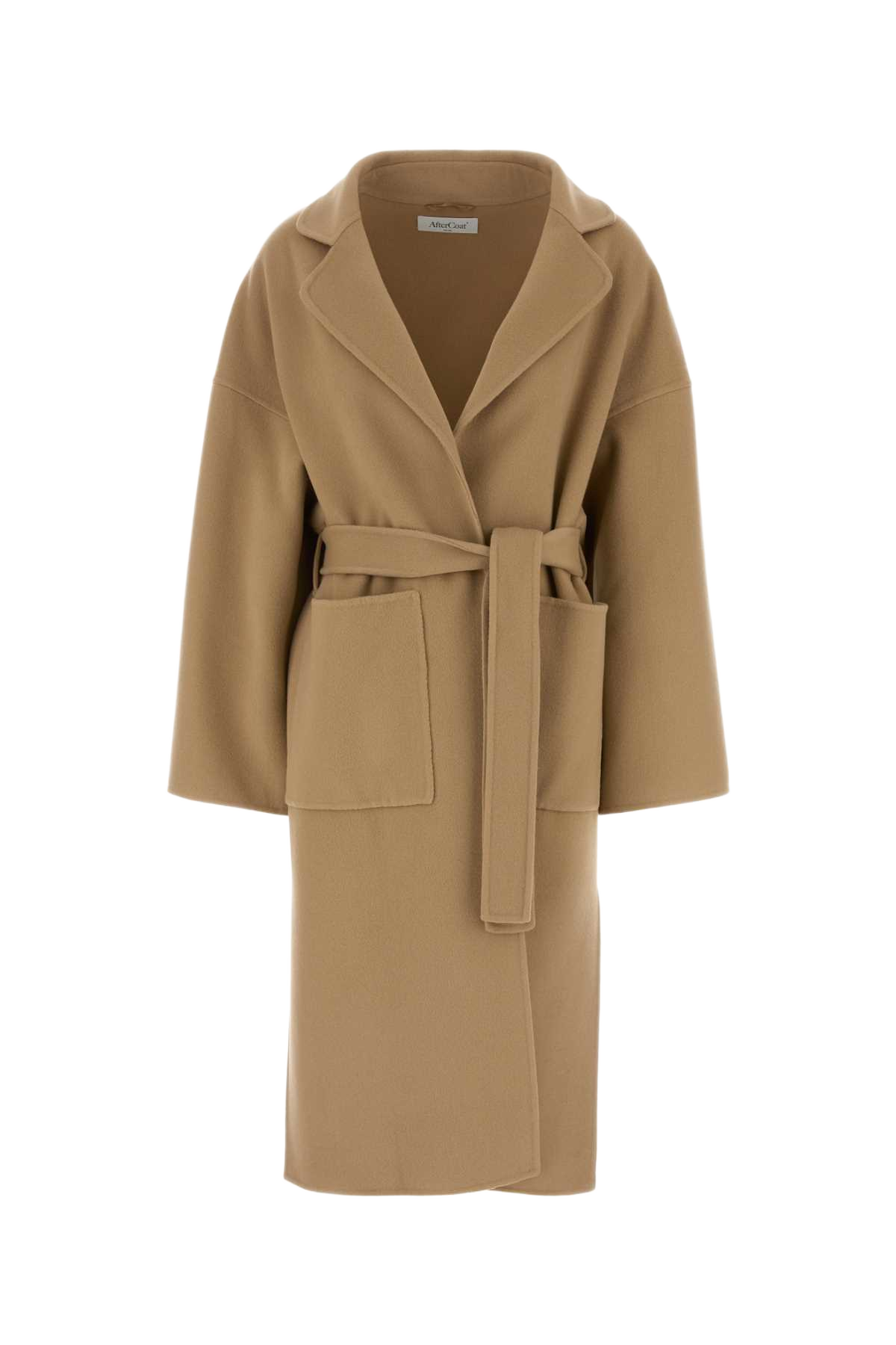 Camel Wool Blend Coat Cammello Exterior: Cashmere Cappotti