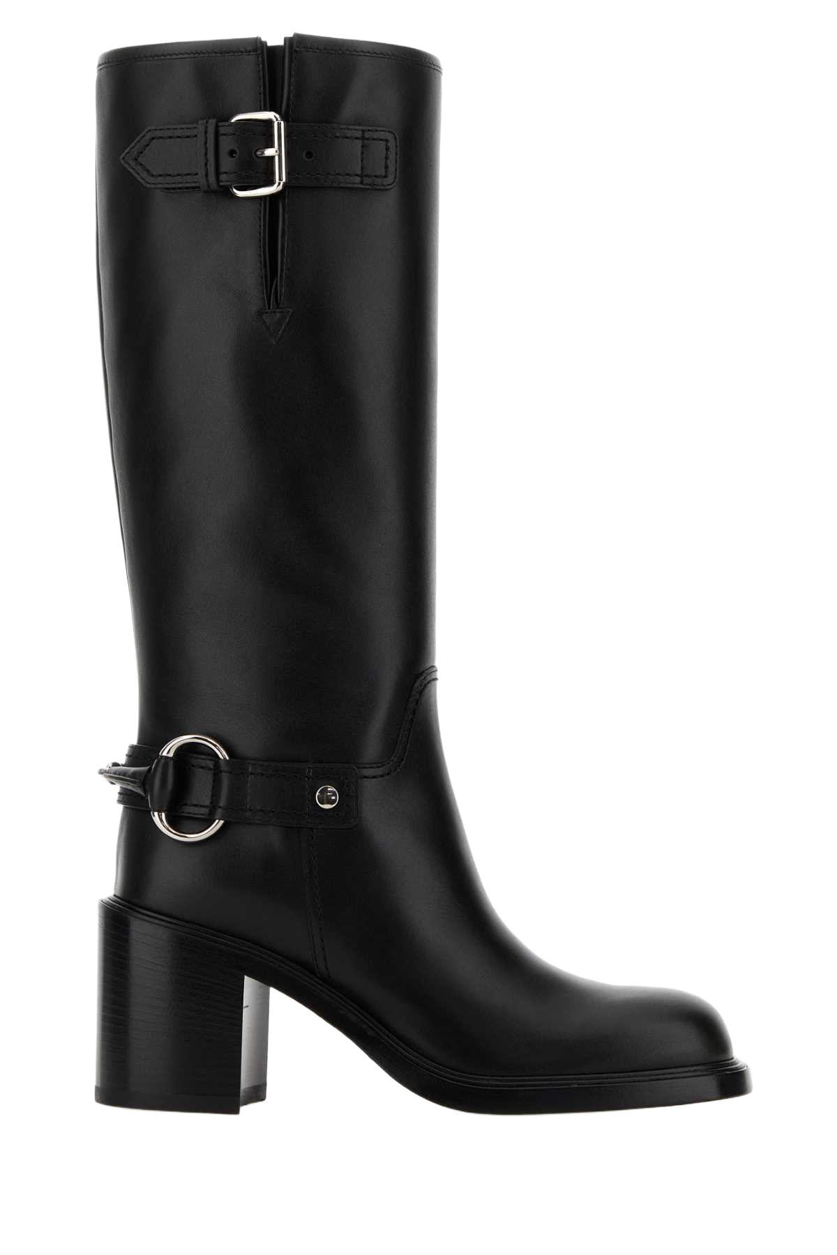 Black Leather Boots Stivali