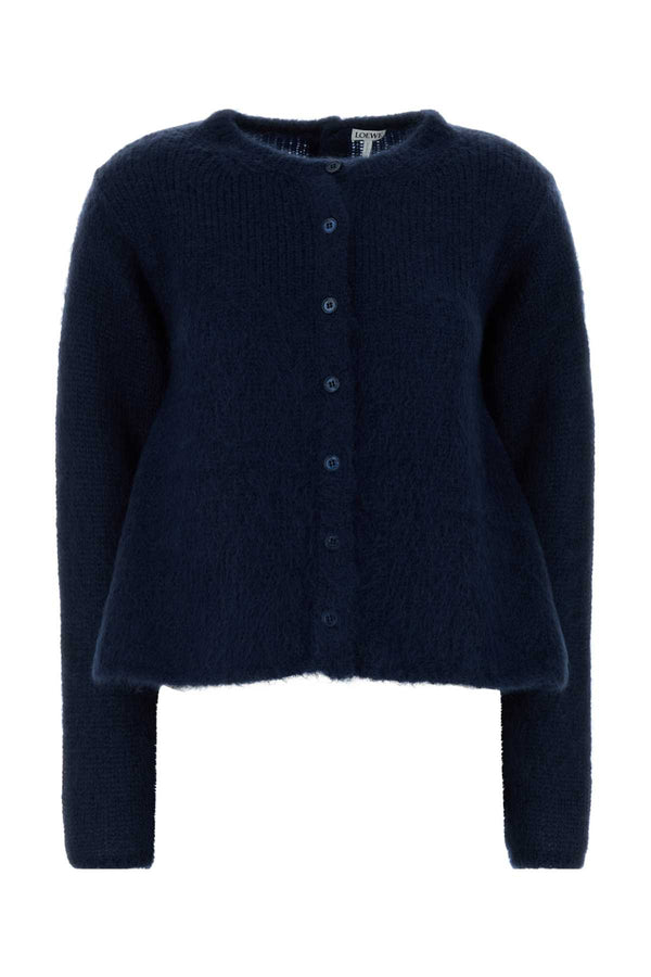 Loewe 65% Mohair cardigan in navy
