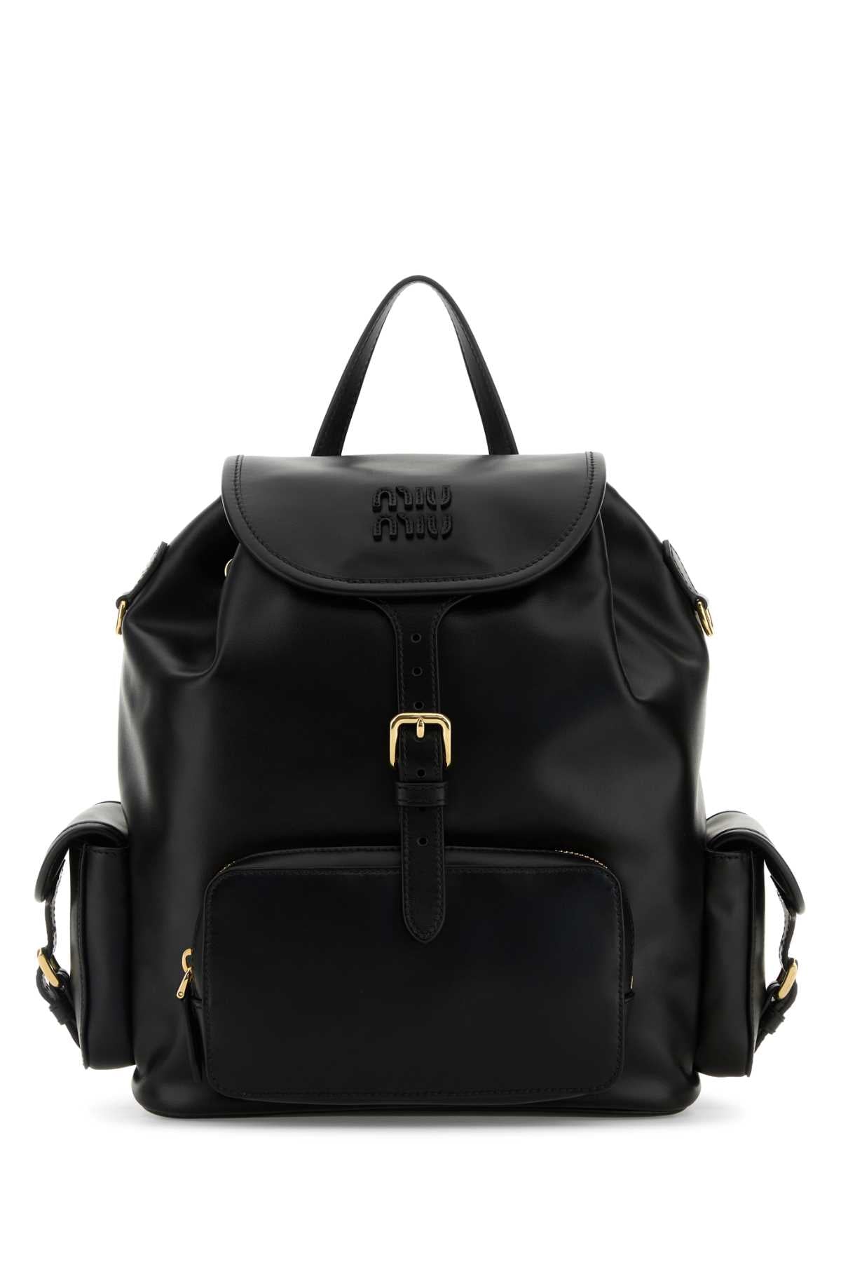 Black Leather Backpack Nero Vitello Zaini