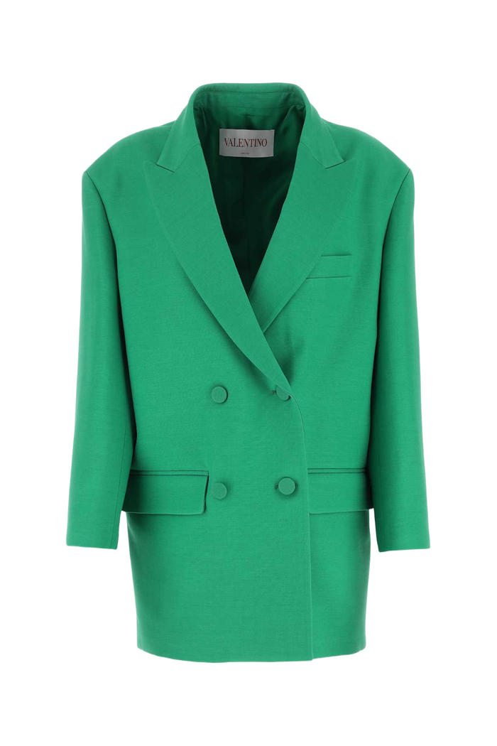 Green Crepe Couture Oversize Blazer Anticgreen Giacche E Gilet