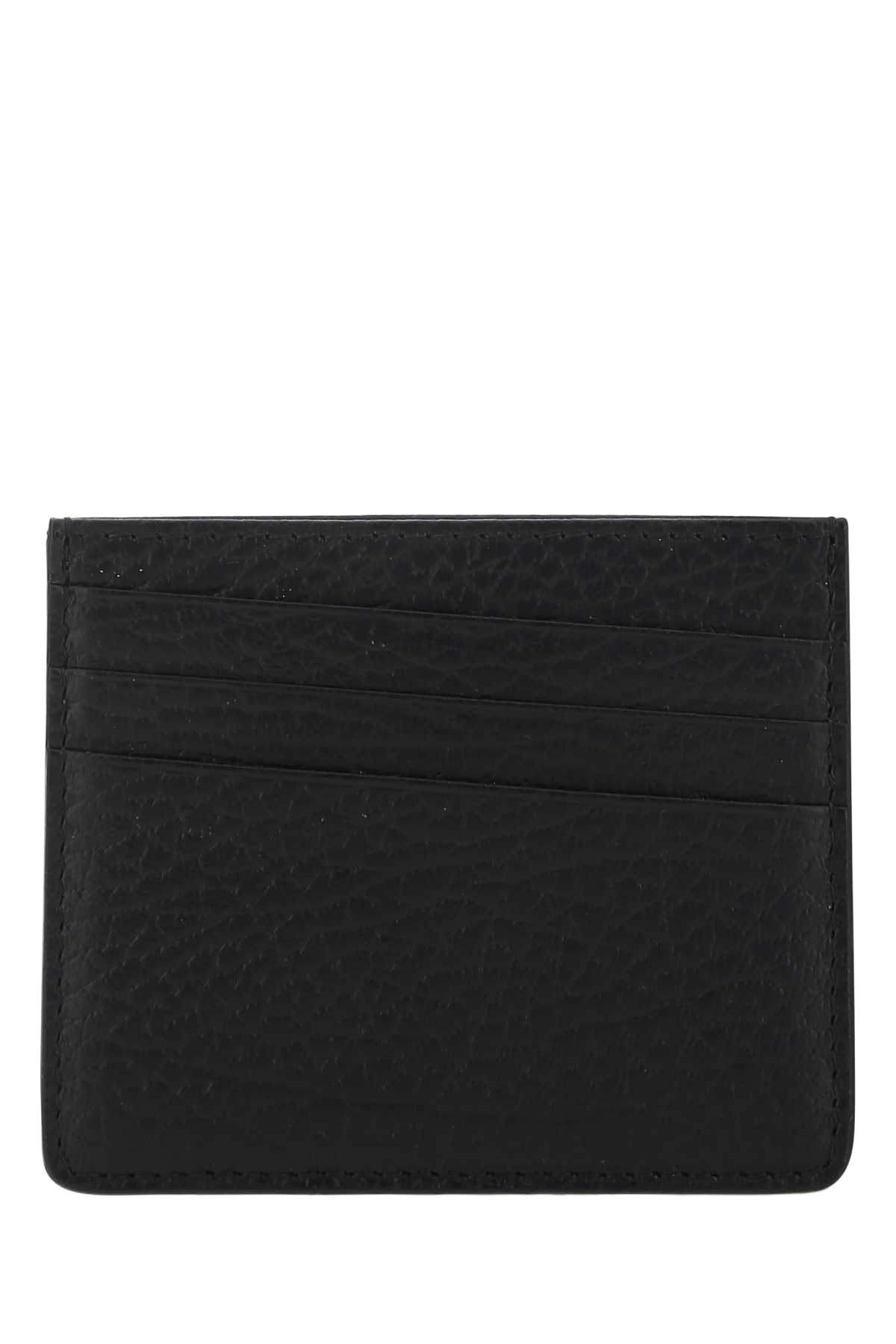 Black Leather Card Holder T8013 Portafogli