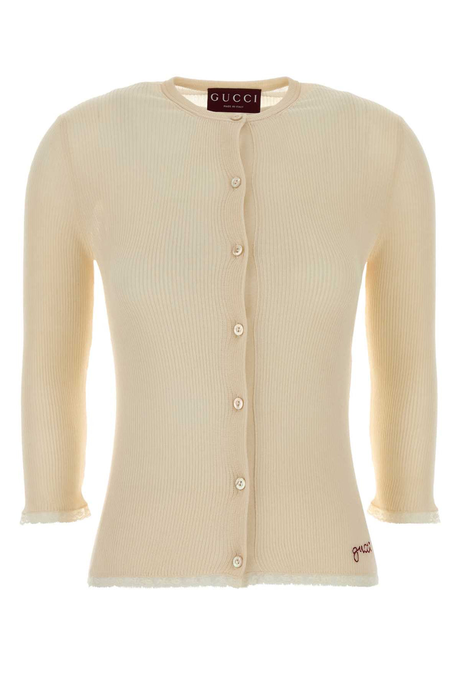 Gucci 100% Cotton cardigan in beige