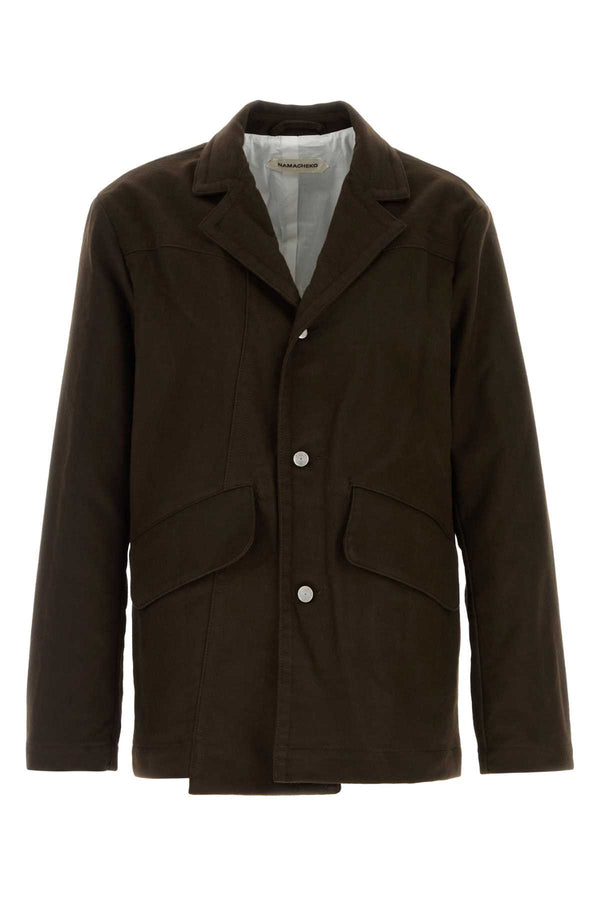Namacheko Blazer Exterior: 100% Cotton; Lining: 100% Fabric blazer in brown