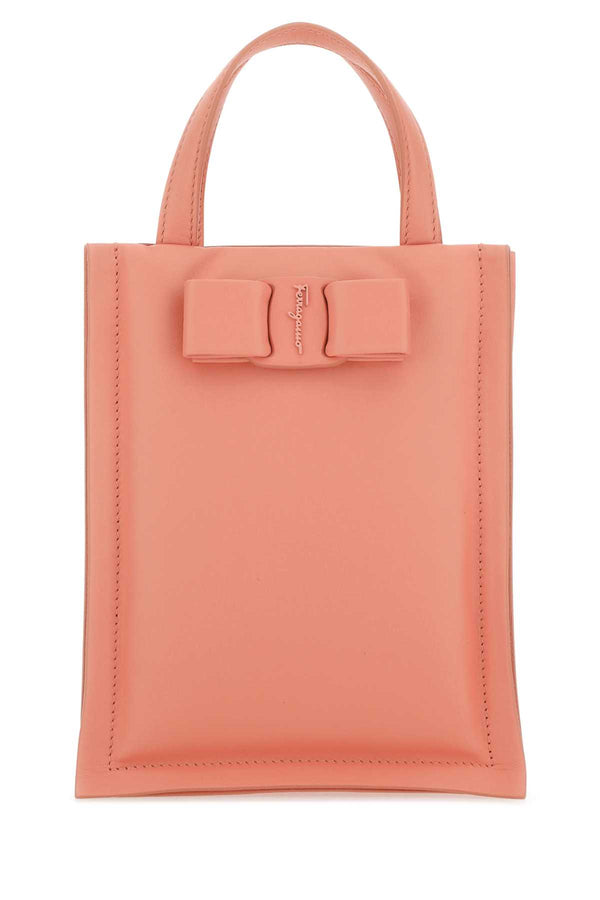 Ferragamo Corallo Exterior: 100% Nappa leather top handle bag in pink