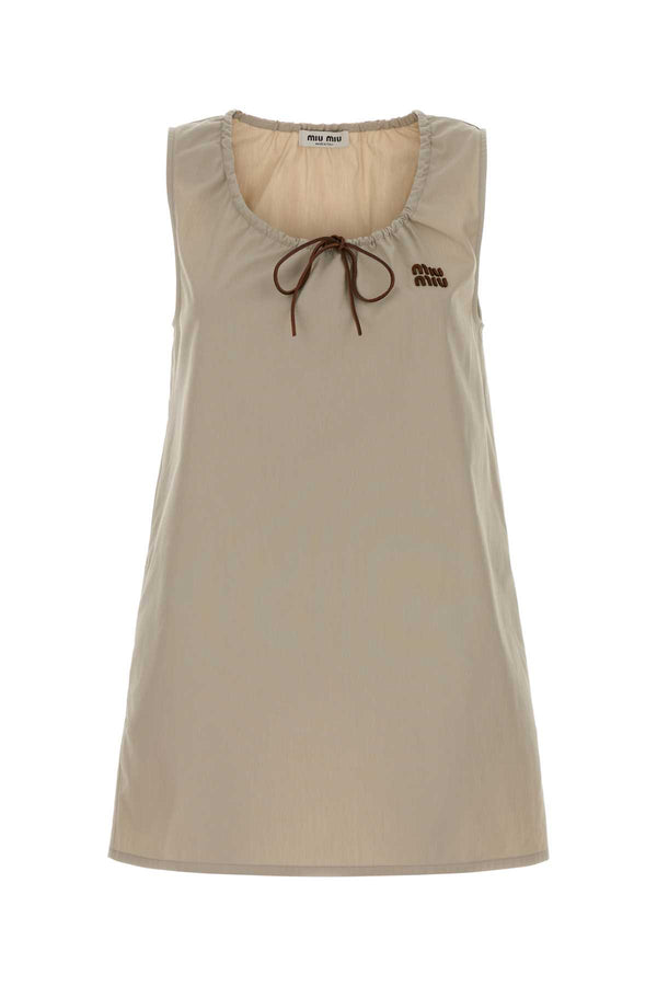 Miu Miu 75% Cotton dress in beige