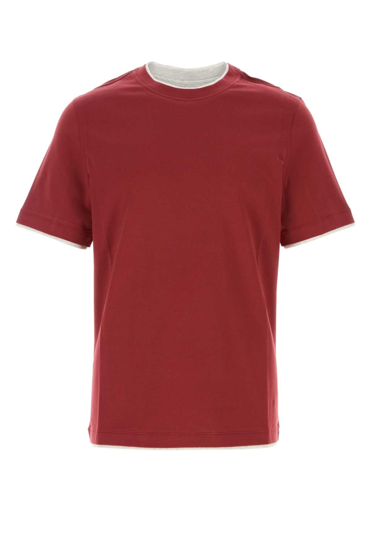 Tiziano Red Cotton T-Shirt Cll16 Exterior