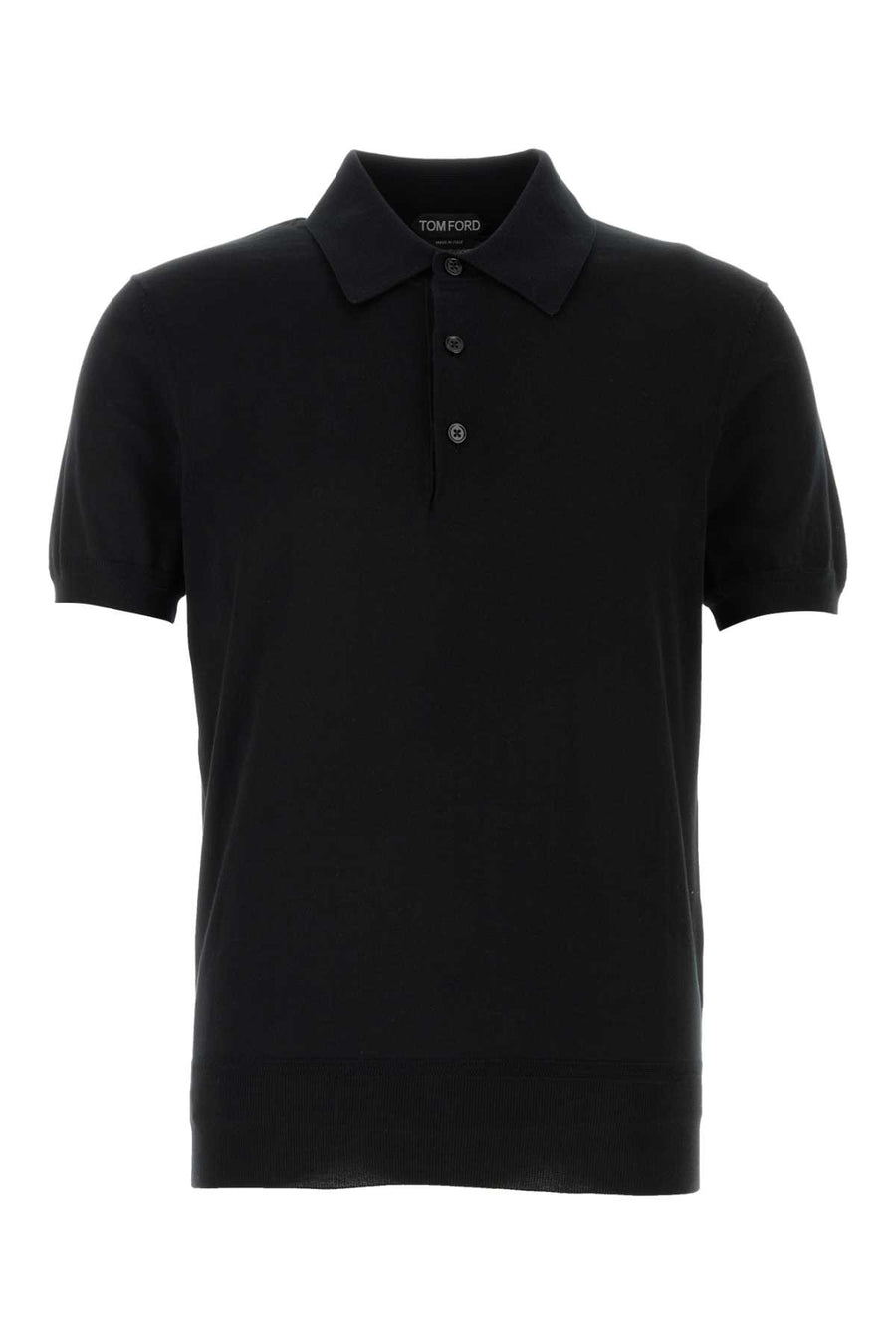 Tom Ford Cotton 100% Cotton; Button: 100% Mother of Pearl polo shirt in black