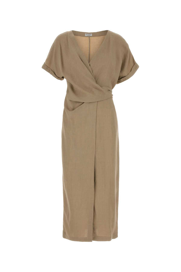 Brunello Cucinelli 72% Viscose dress in beige