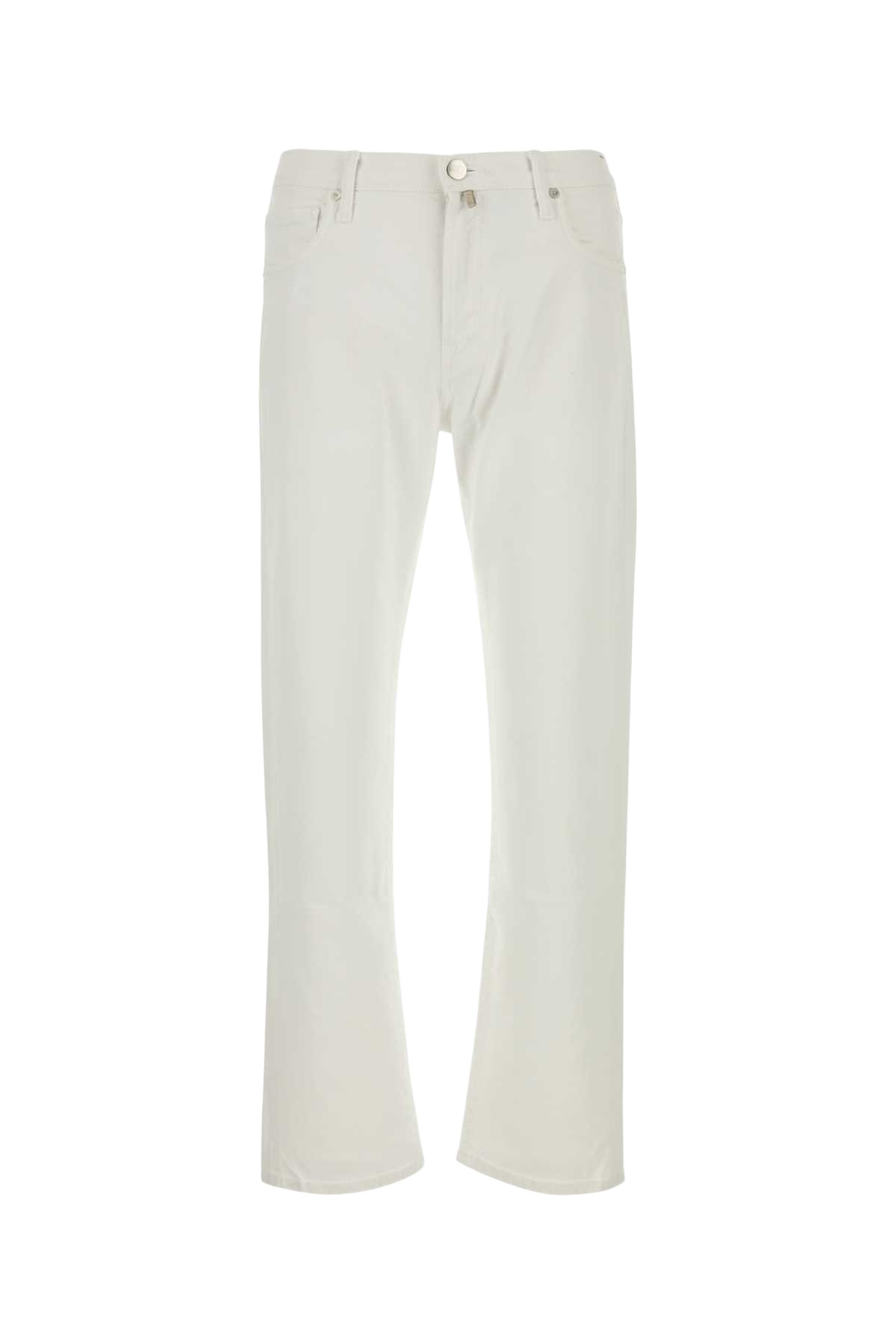 White Stretch Denim Jeans Biancoottico Exterior: Cotton Elastane