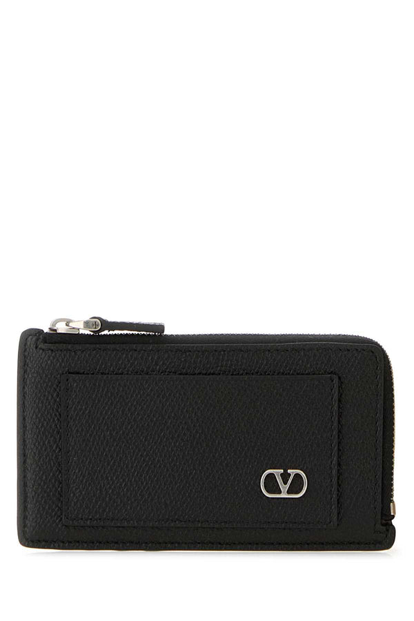 Valentino Garavani Purse Leather card holder in black